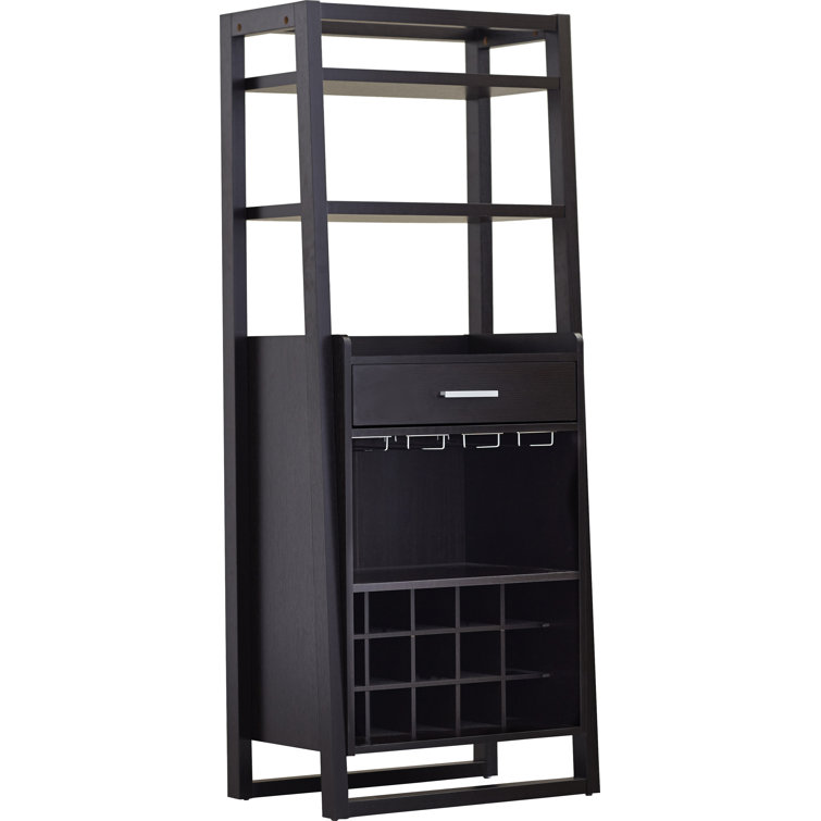Addingrove Home Bar Wine Rack Storage Cabinet Laminate Brown Contemporary Modern